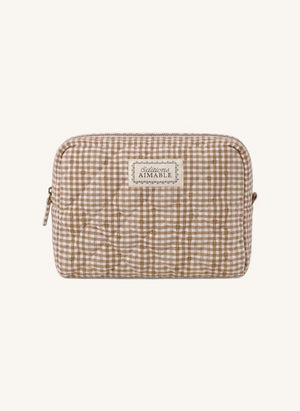 Editions Aimable - Toscana Cosmetic Bag | Noisette Vichy Cotton