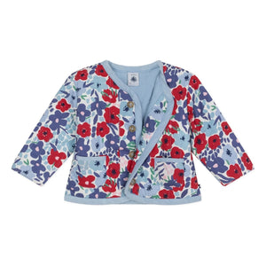 Petit Bateau - Organic Cotton Fleurie Quilted Jacket | Blue