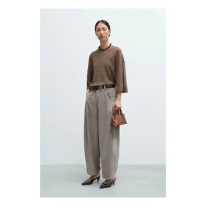Cordera - Wide Velvet Pants | Gray