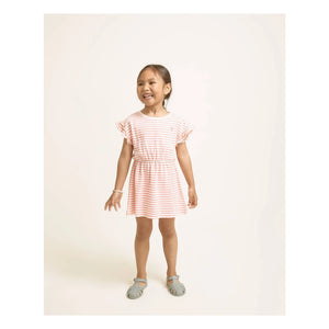 Búho - Striped Knit Dress with Strawberry Organic Cotton | Pink