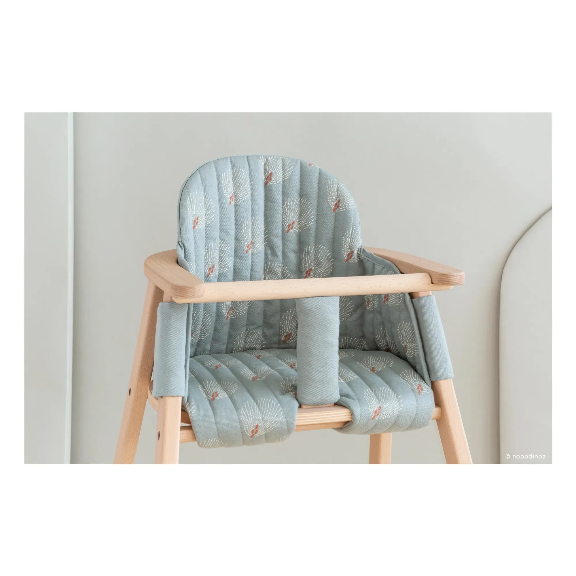 Nobodinoz - Growing Green Mama Chair Cushion Cover | Green Water