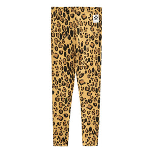 Mini Rodini - Leopard Lyocell Basic Leggings | Beige