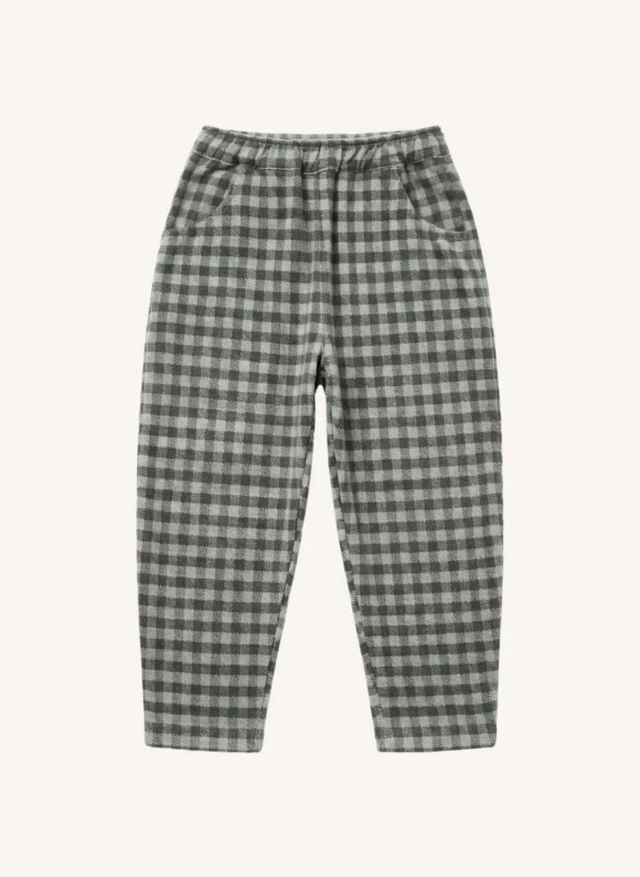 Studio Bohème - Carrott Vichy Organic Cotton Trousers | Gray