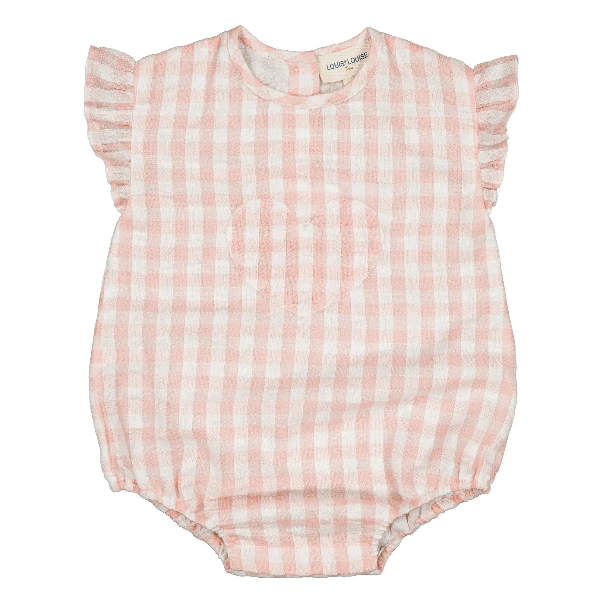 Louis Louise - Billie Vichy Romper | Pale Pink