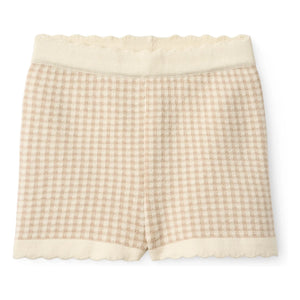 Copenhagen Colors - Organic Cotton Jacquard Check Shorts | Beige Pink