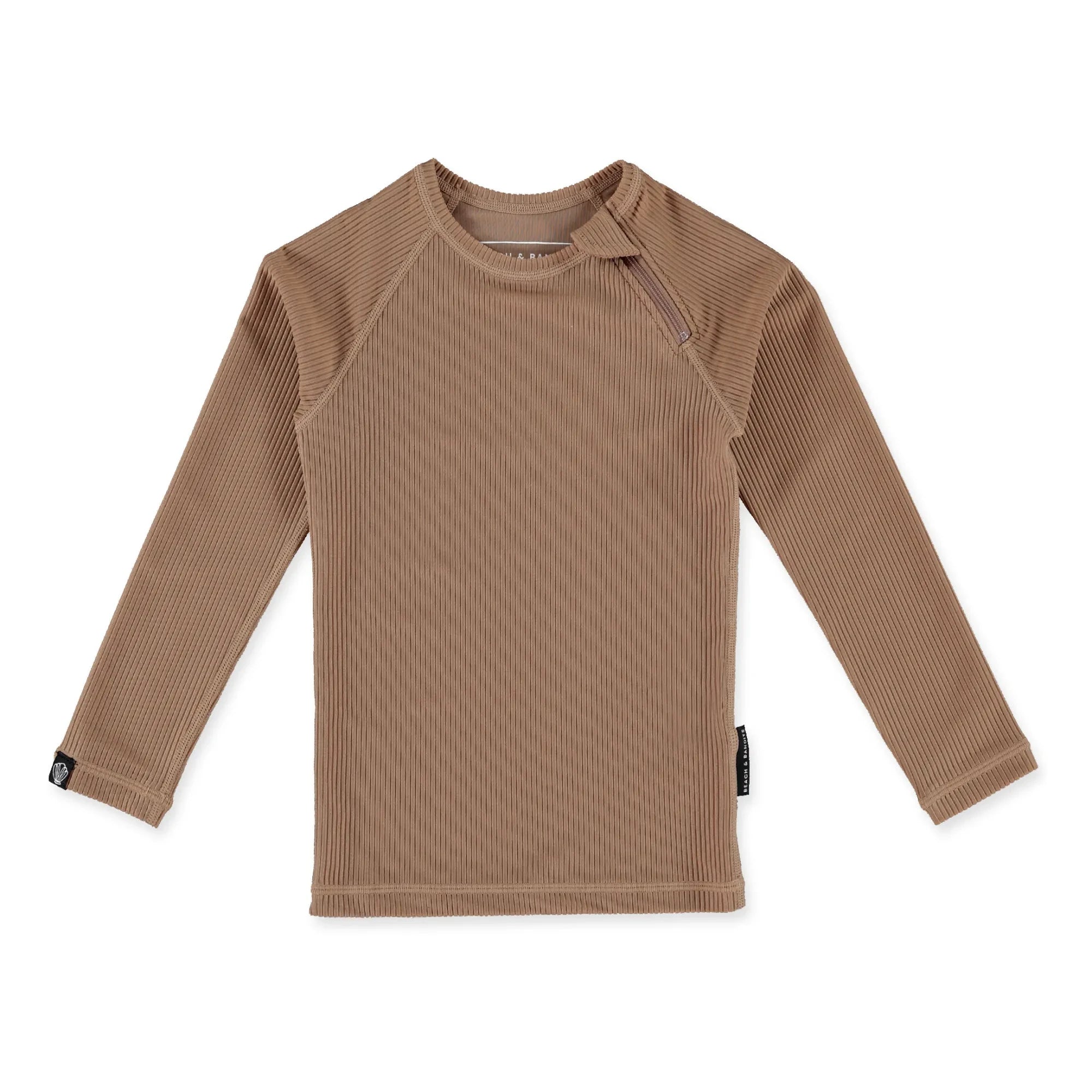 Beach & Bandits - Anti-UV Ribbed T-Shirt | Brown