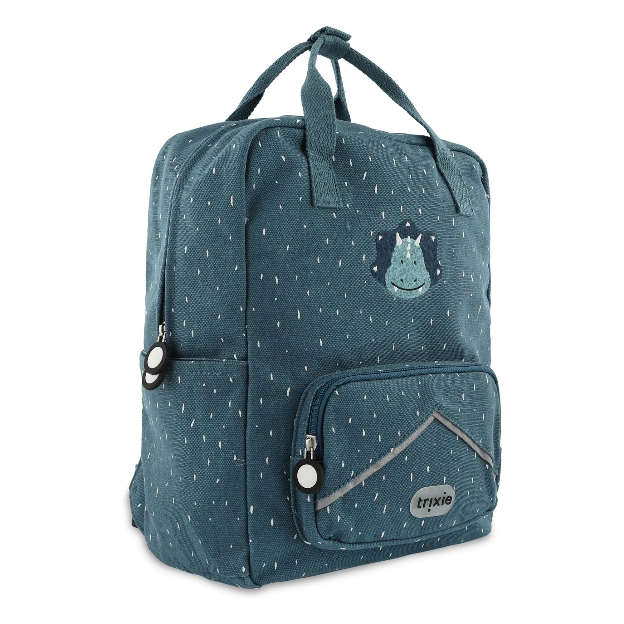 Trixie - Mr. Triceratops Large Backpack | Grey Blue