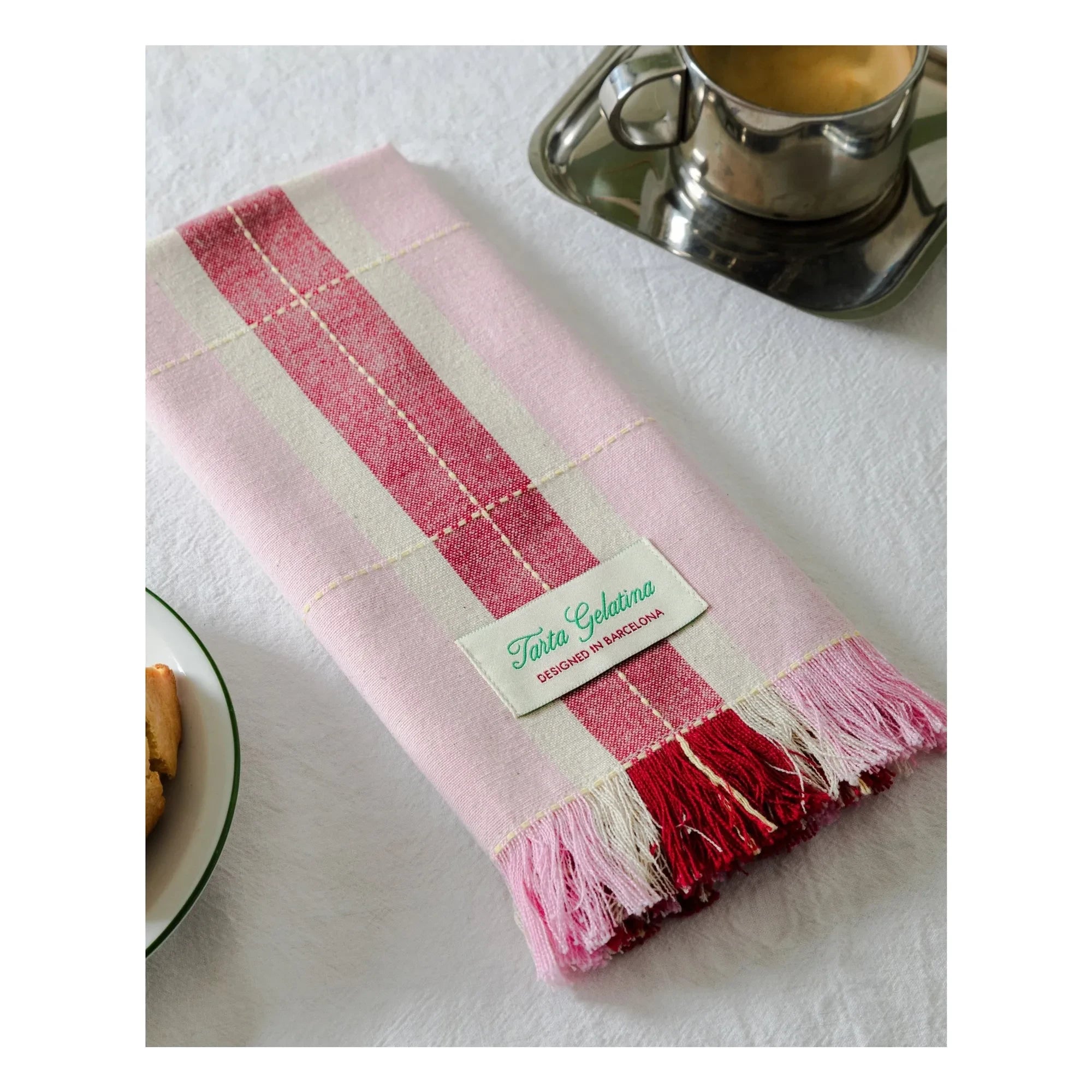 Tarta Gelatina - Organic Cotton Napkins - 2-piece Set | Pink