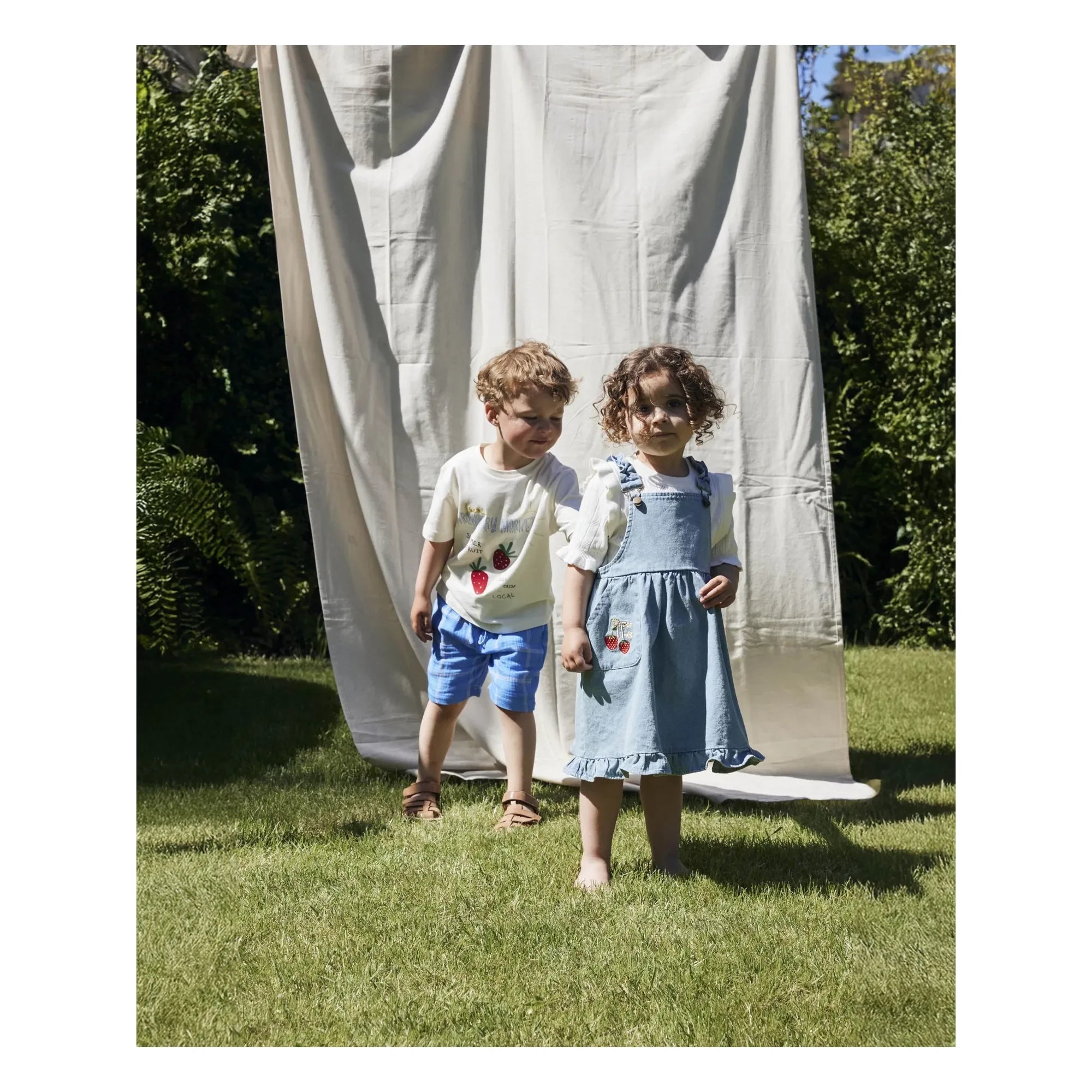 Fliink - Don Denim Romper Dress | Light Blue