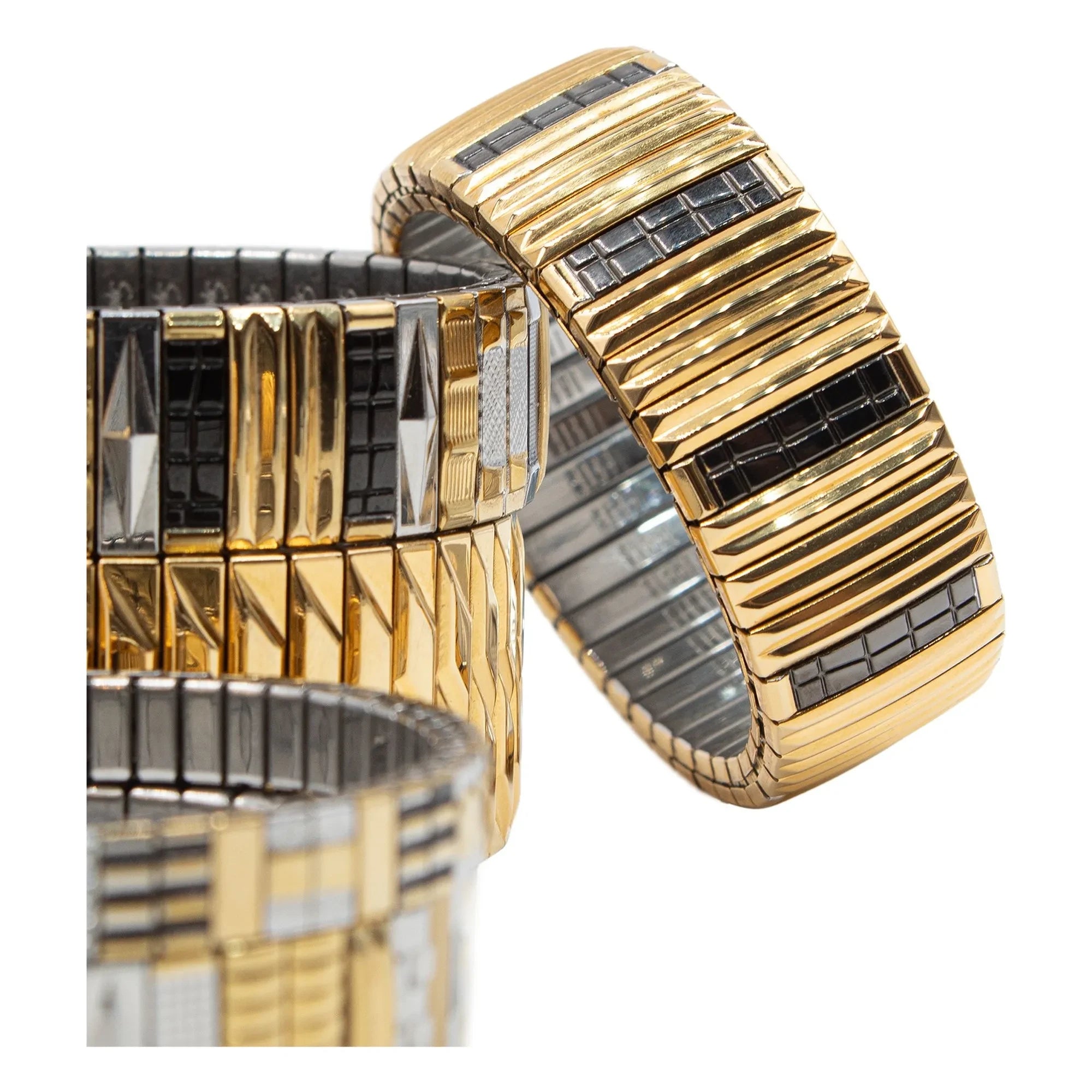 Sigal - SIG 18-1 Striped Bracelet | Black/Gold