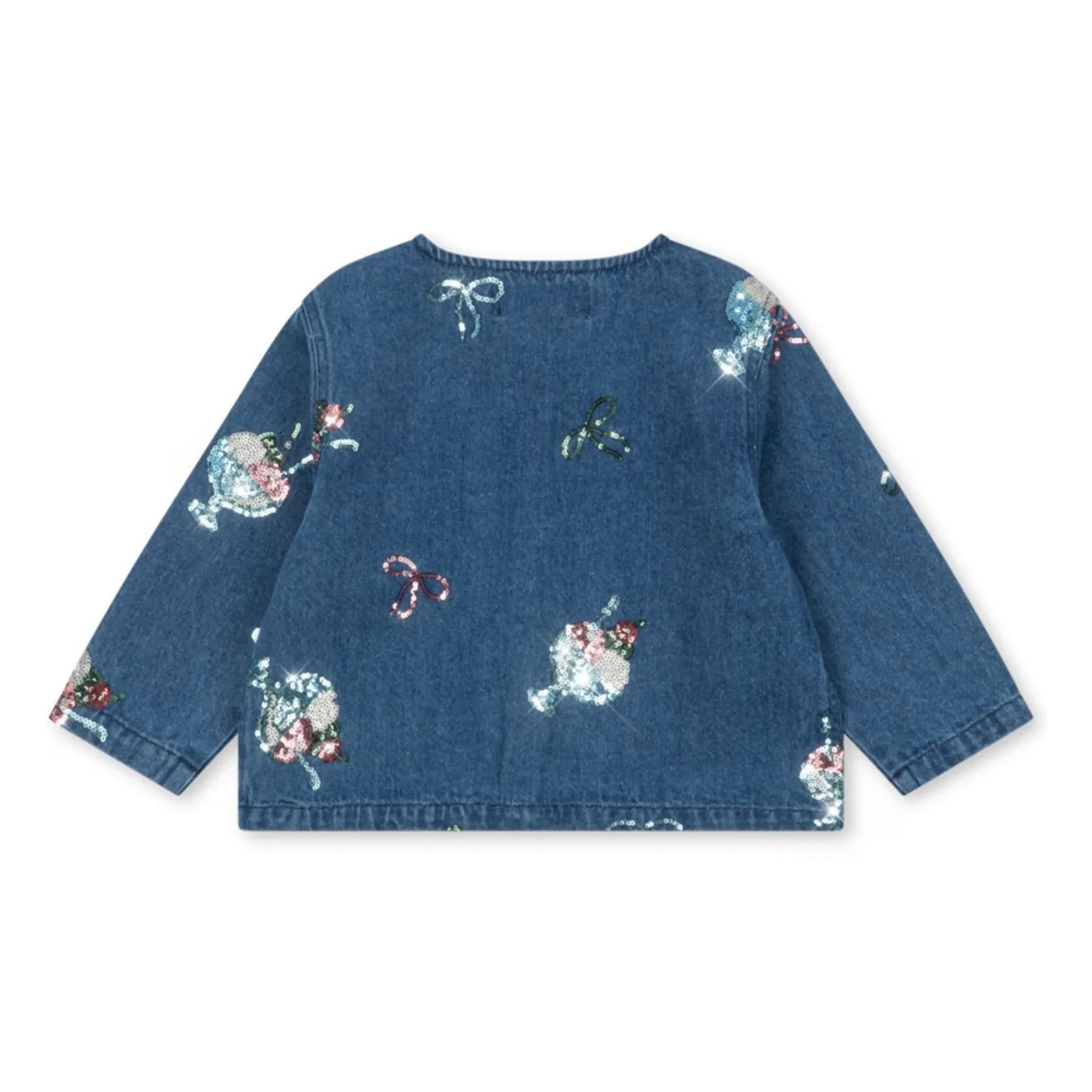 Konges Sløjd - Denim Sequin Ice Cream Motif Organic Cotton Jacket | Blue