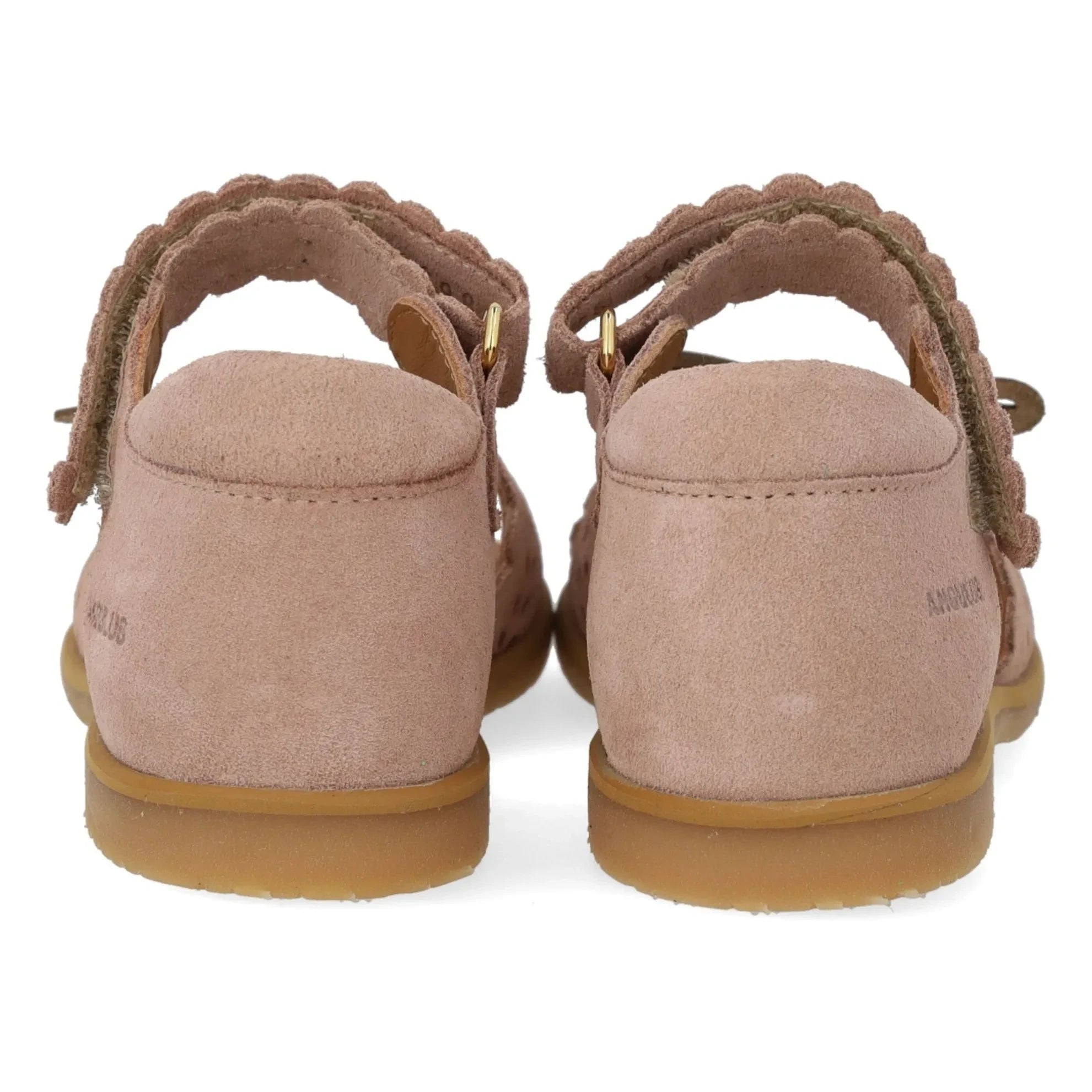 Angulus - Butterfly Suede Sandals | Powder Pink
