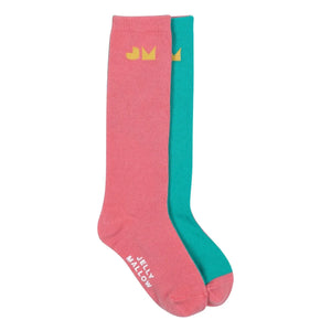 Jelly Mallow - 2 Pairs of Knee High Socks | Pink