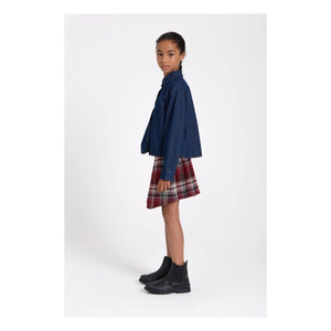 Finger in the Nose - Sterling Check Asymmetric Skirt | Aubergine