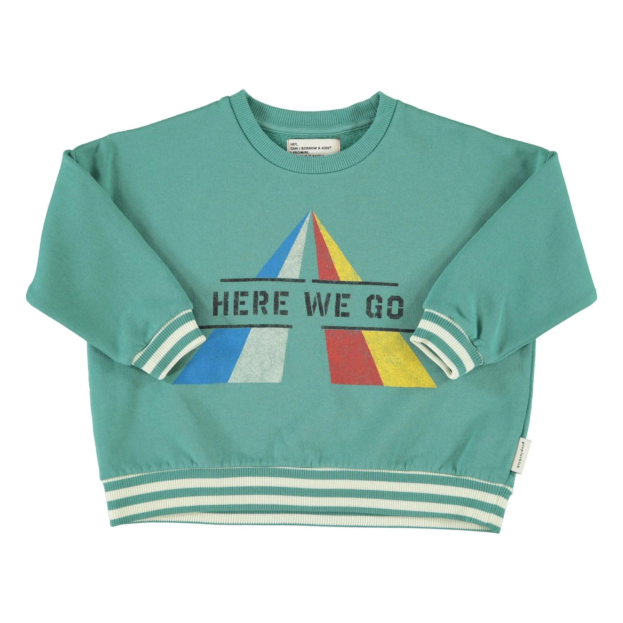 Piupiuchick - Here We Go Sweat Organik pamuk | Yeşil