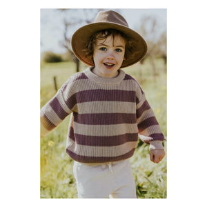 Yuki - Striped Organic Cotton Sweater | Sand