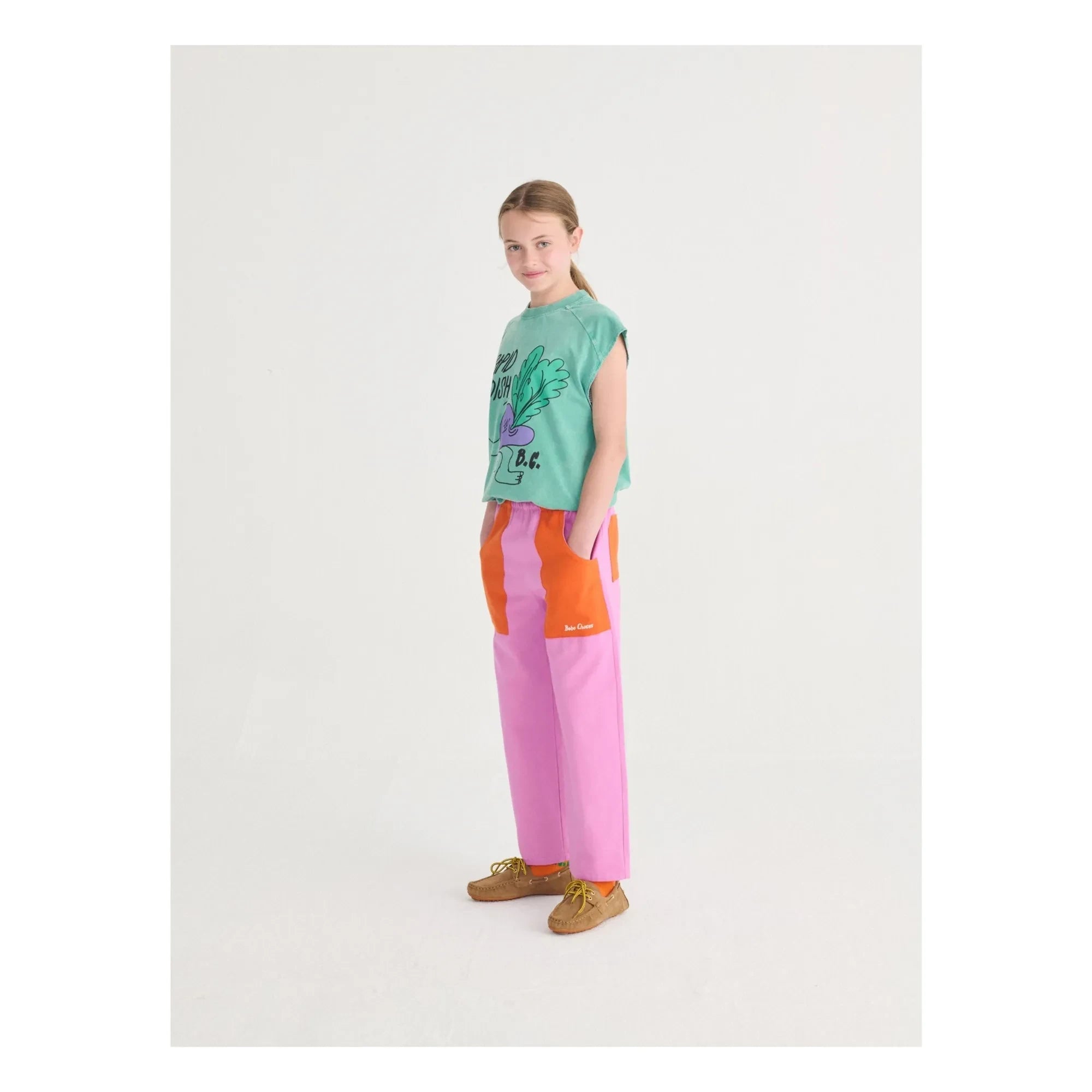 Bobo Choses - Color Block Organic Cotton Pants | Purple