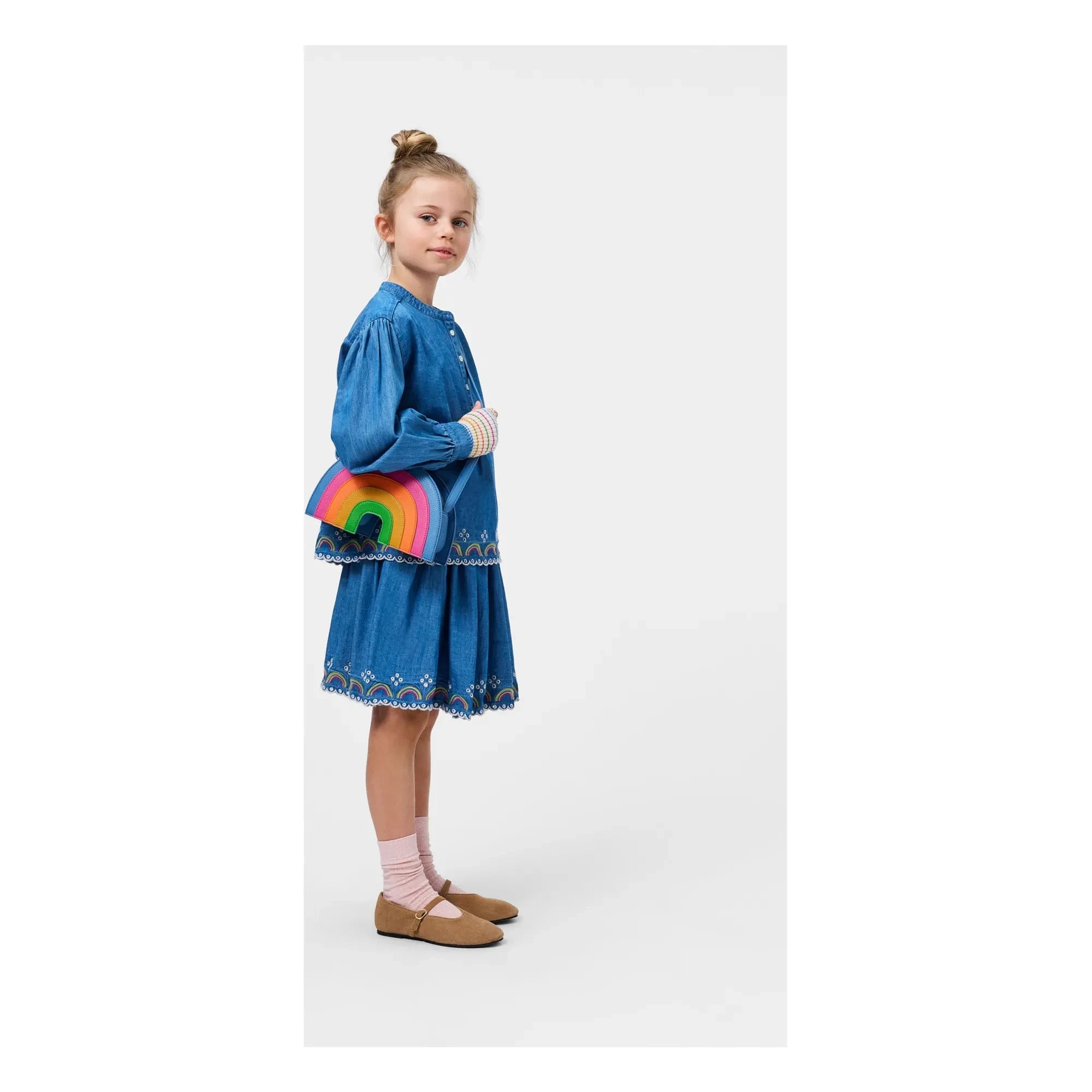 Molo - Bernie Rainbow Organic Cotton Skirt | Blue