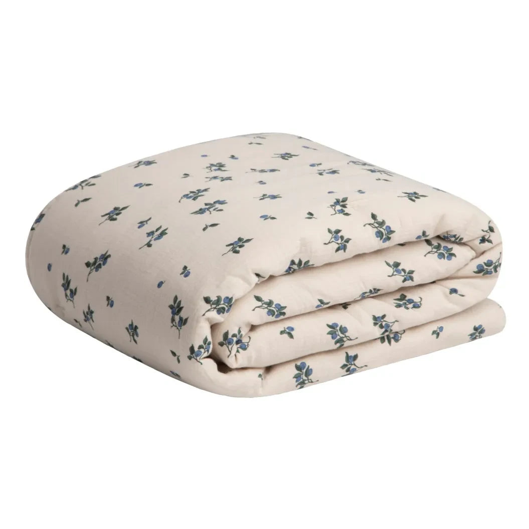 garbo&friends - Blueberry Cotton Muslin Blanket | Off-White