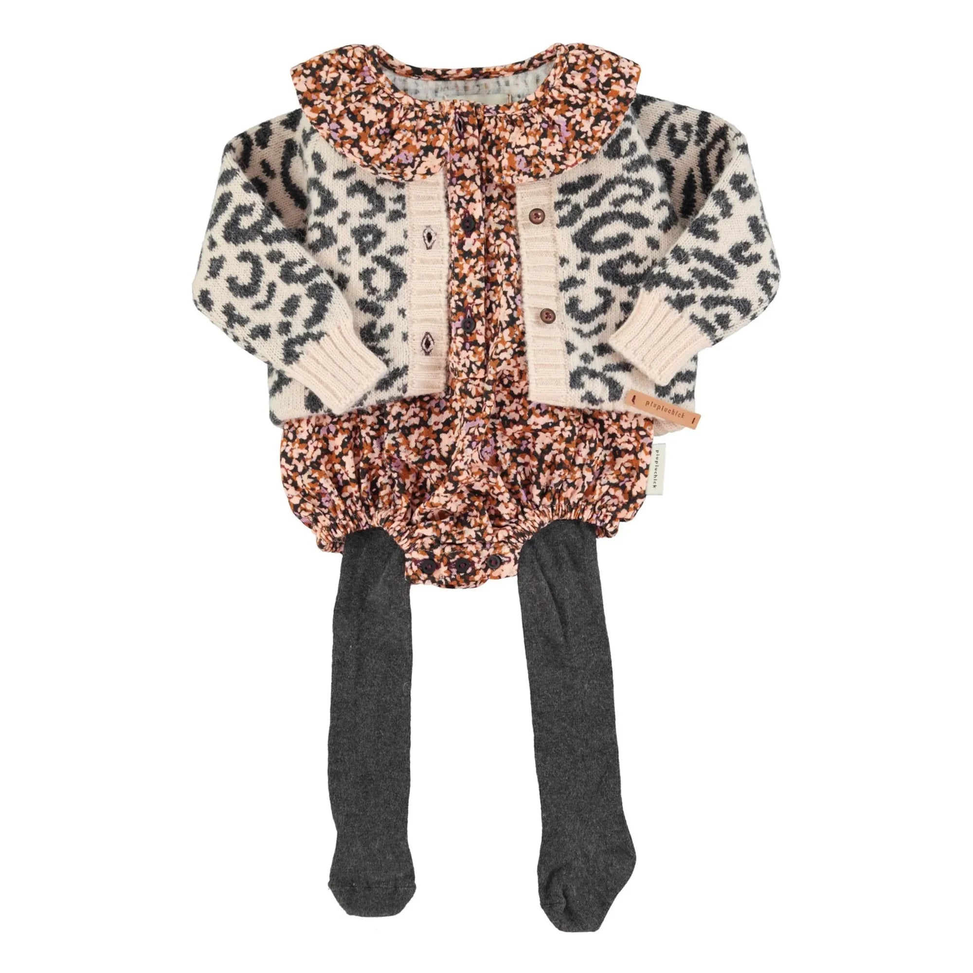 Piupiuchick - Leopar Yün Yelek | Pudra Pembe