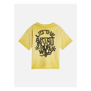 Scotch & Soda - Oversize Artwork Logo T-Shirt | Yellow