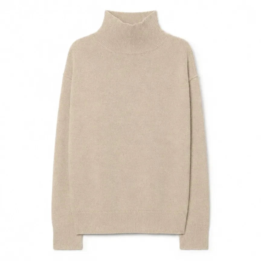 Pomandère - Wool and Cashmere Turtleneck Sweater | Ivory