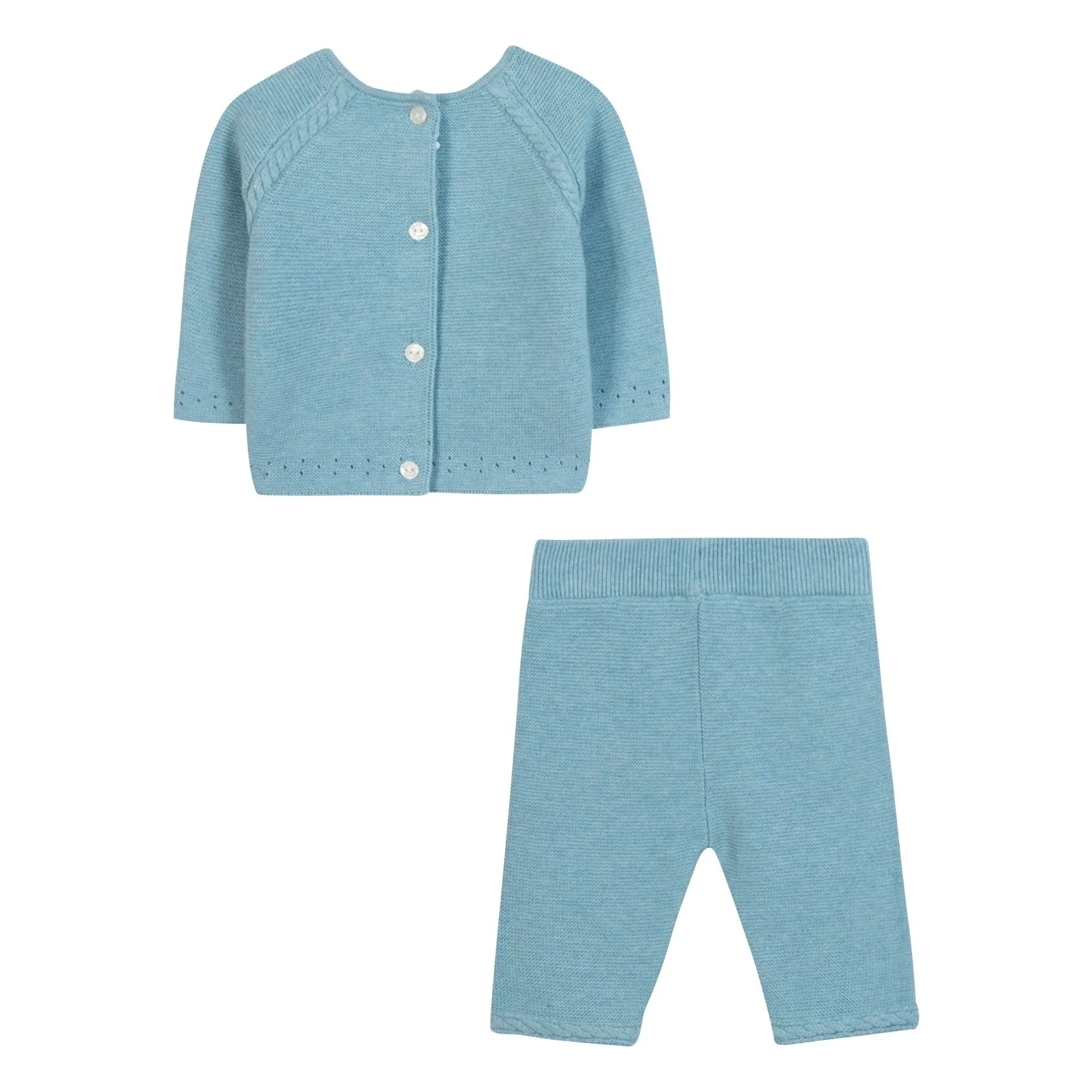 Tartine et Chocolat - Knit Sweater and Leggings Set | Sky Blue