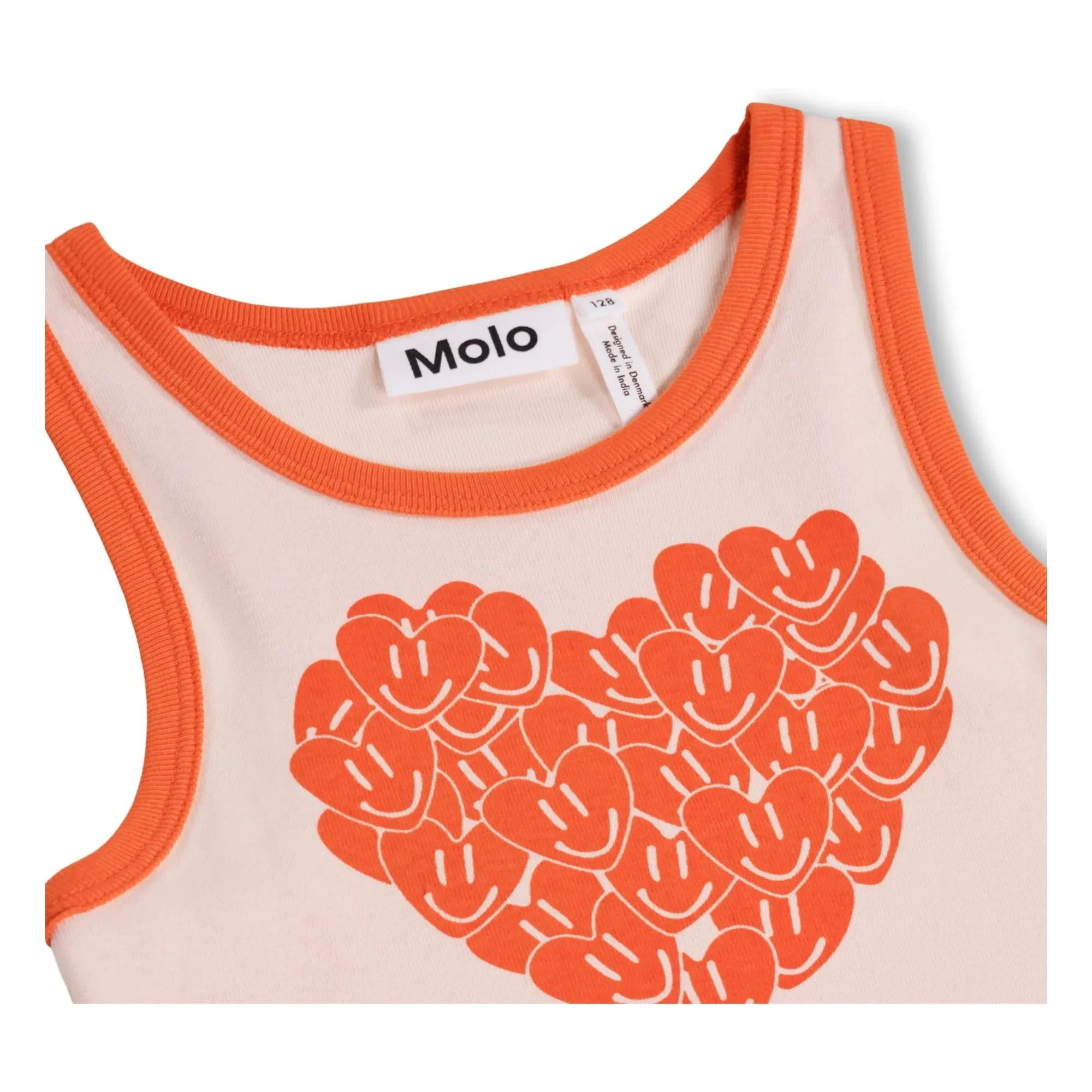 Molo - Rosie Cœurs Organic Cotton Tank Top | Light Pink