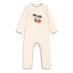 Konges Sløjd - Minnie Cherry Organic Cotton Romper | Off-white