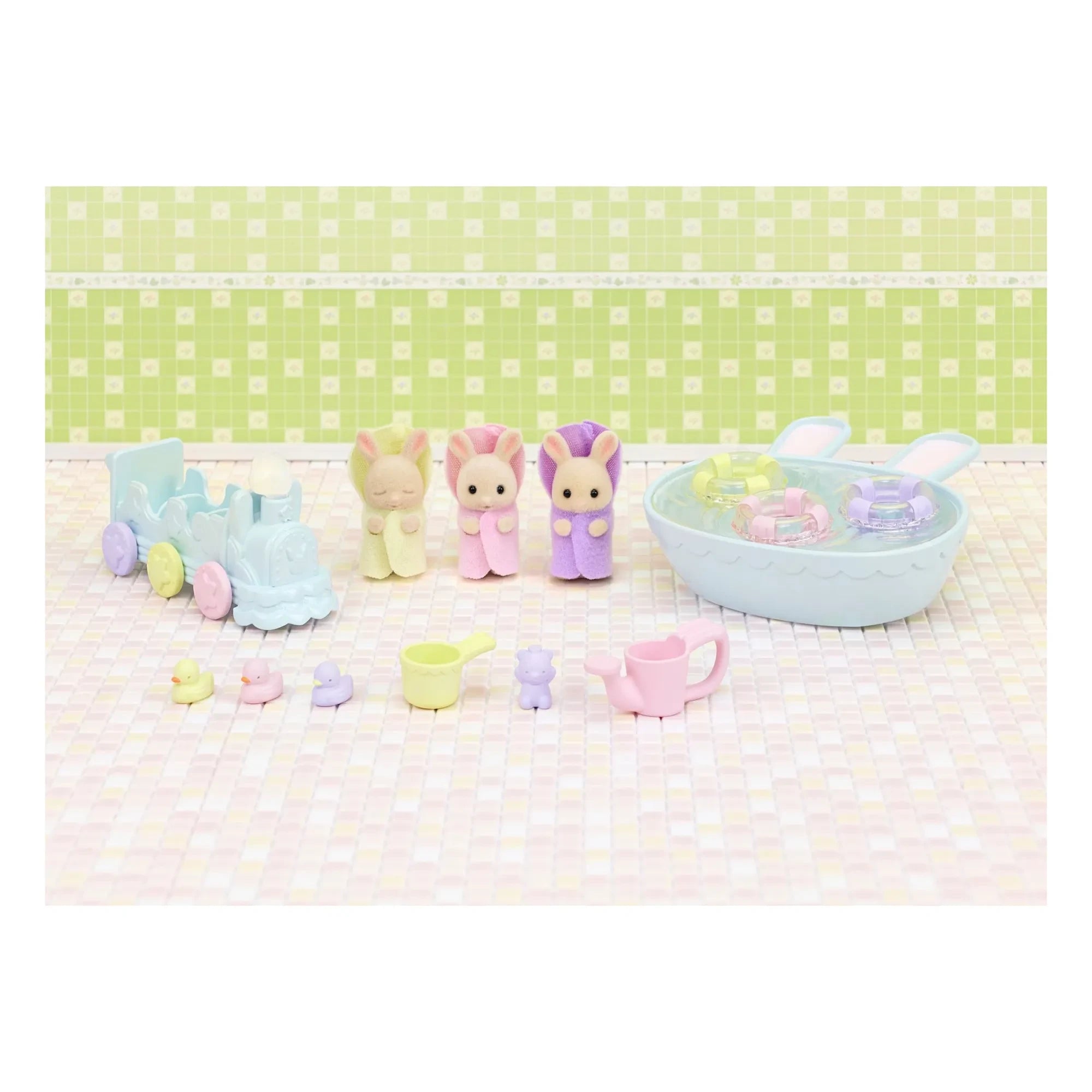 Sylvanian Families - Lapin Triplets Cream and Bath Accessories