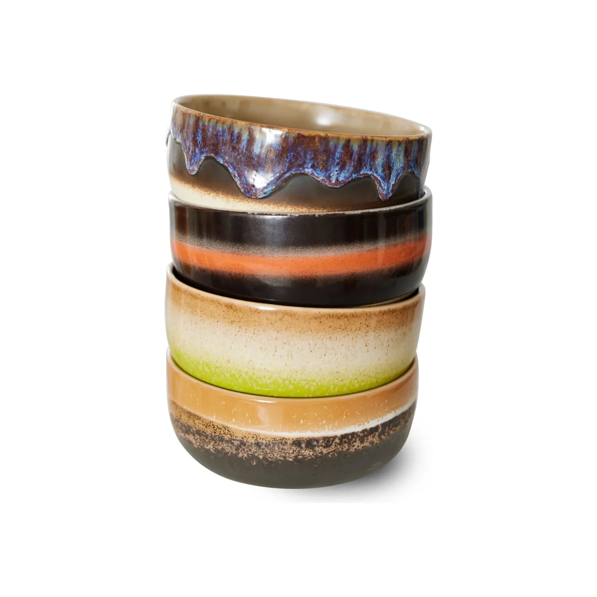 HKliving - Stone Ceramic Bowl - Set of 4