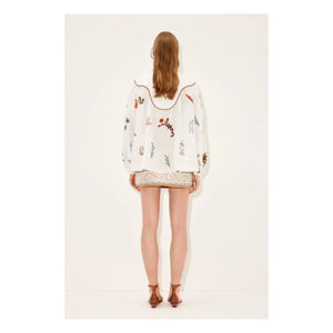 Alémais - Mina Embroidered Blouse | White
