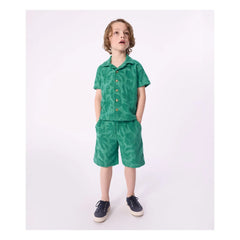 Petit Bateau - Organik pamuklu palm terry gömlek | Yeşil