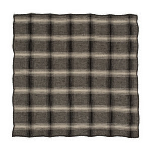 Le Monde Sauvage - Highlands Washed Linen Napkins - Set of 4 | Dark Gray