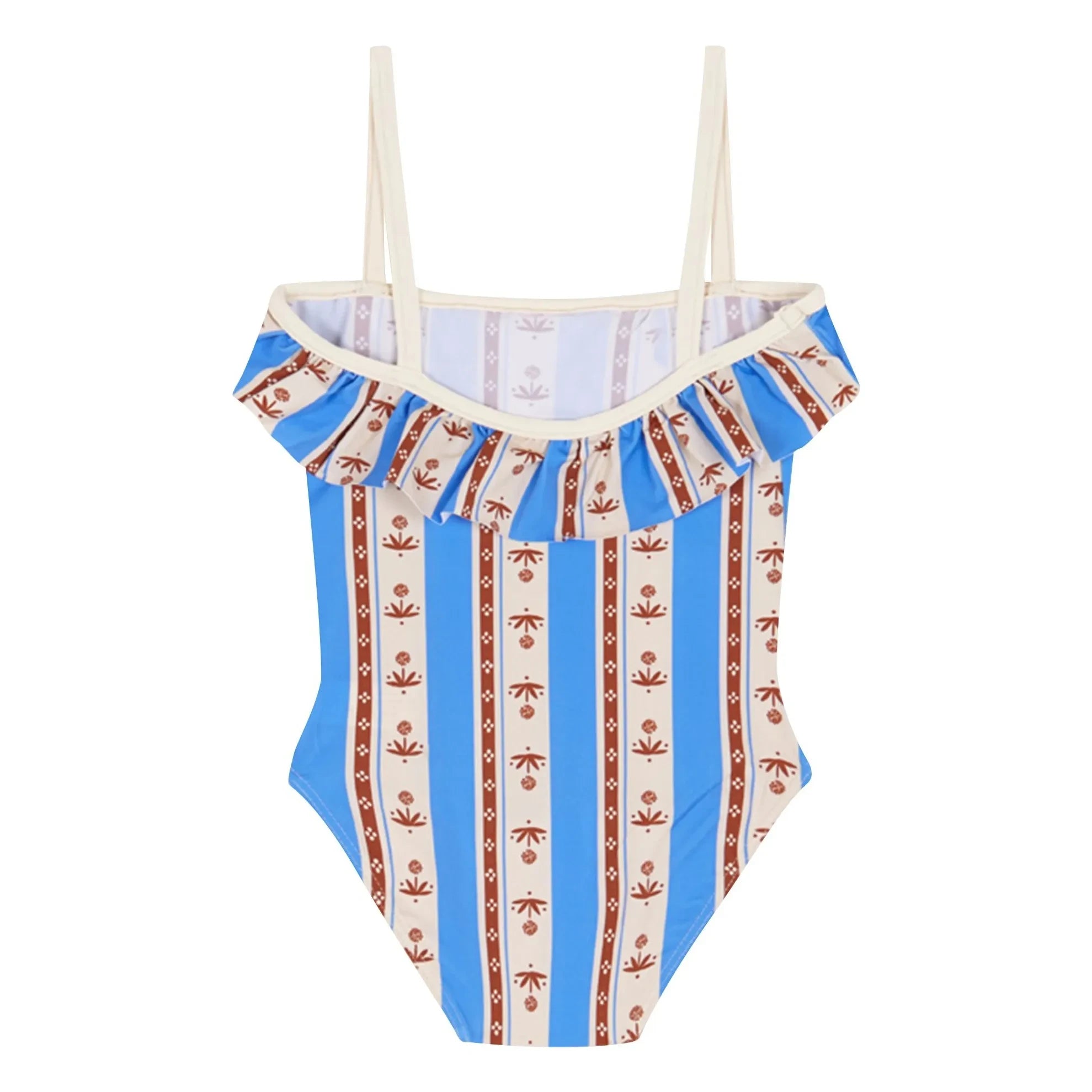 birinit - Sena Striped Baby Swimsuit | Azure Blue