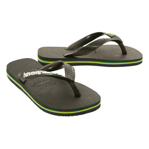 Havaianas - Logo Brazil Flip Flops | Black