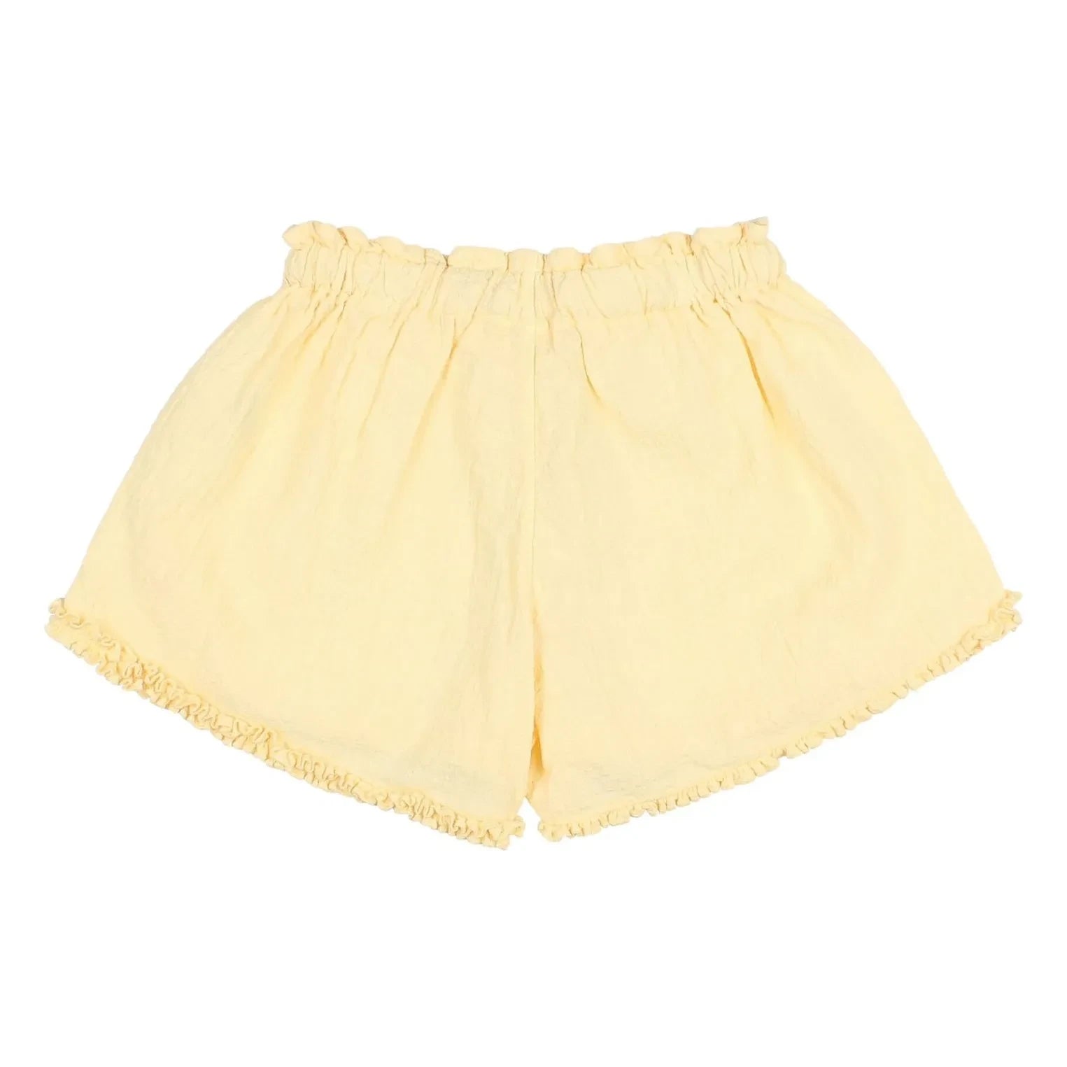 Búho - Organic Cotton Ruffled Shorts | Yellow