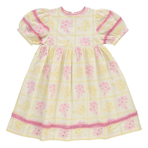 Bebe Organic - Alba Embroidered Apron Dress | Yellow
