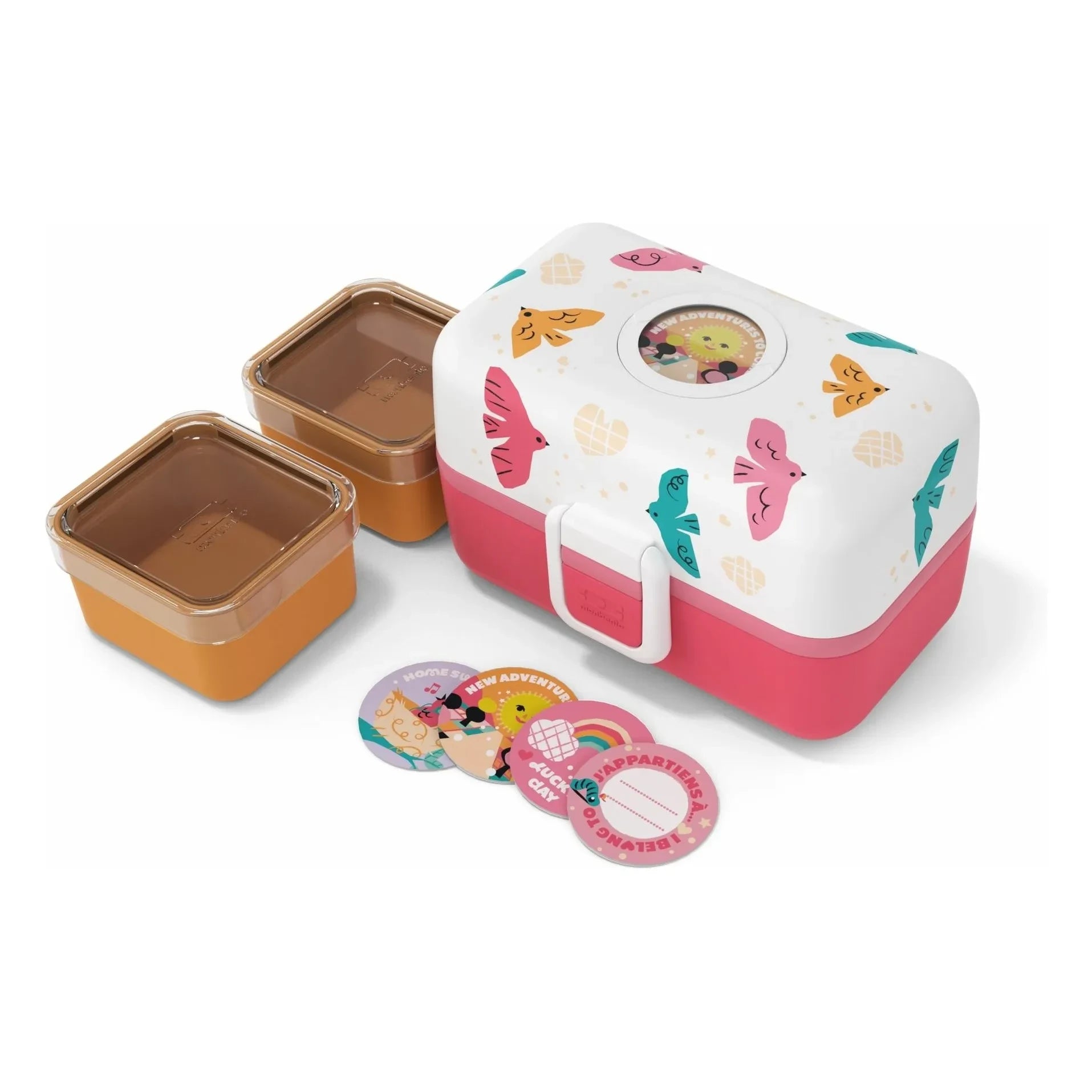 Monbento - Lunch Box MB Tresor Oiseaux | Pink