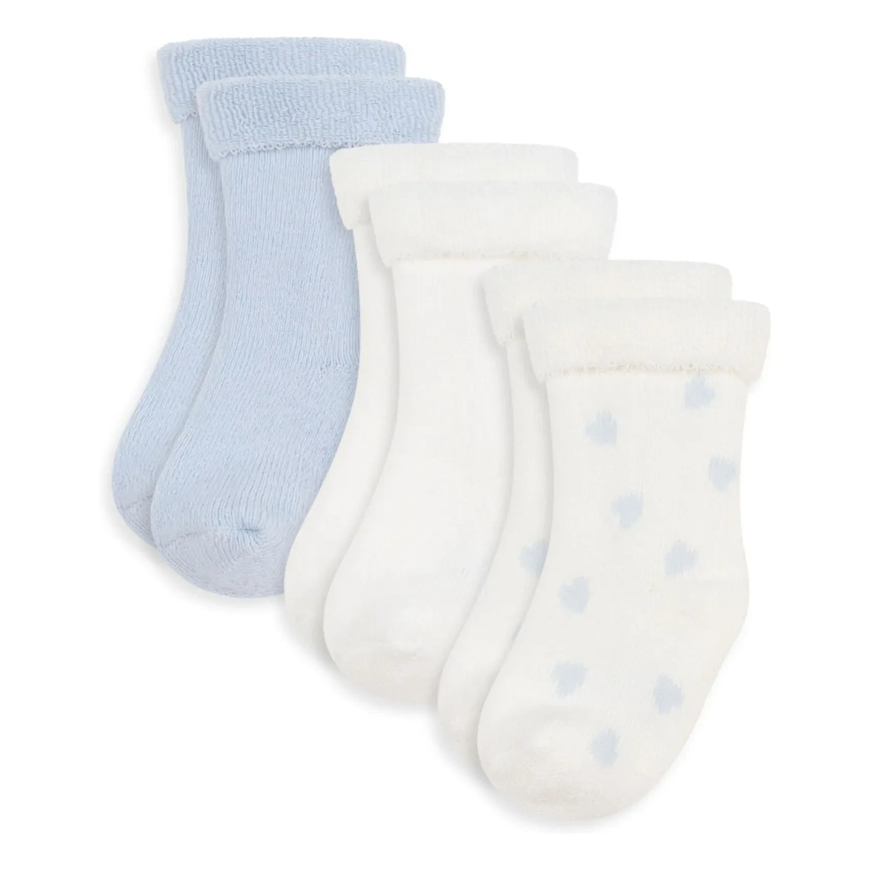 Petit Bateau - 3 Pairs of Organic Cotton Heart Socks Set | White