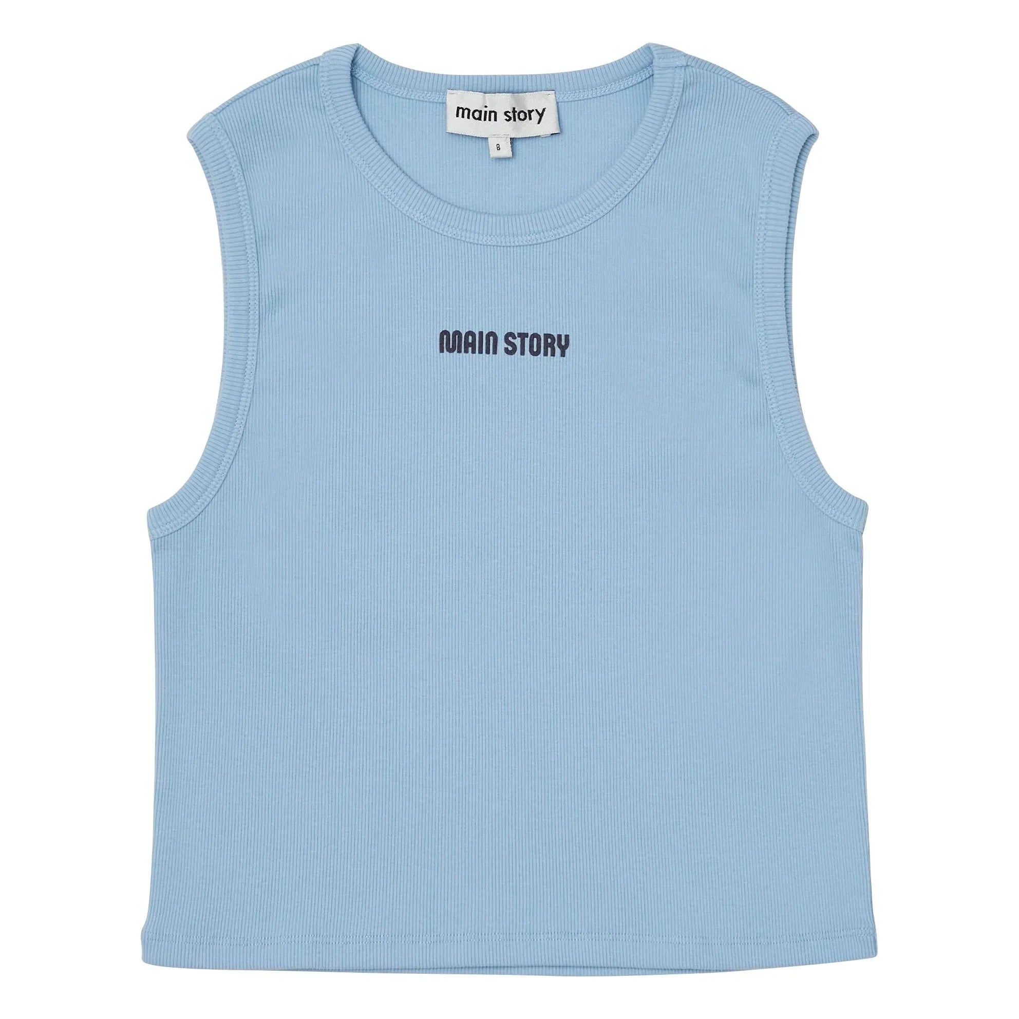 Main Story - Ribbed Organic Cotton Tank Top | Light Blue