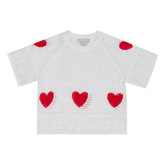 Stella McCartney Kids - Heart Sweater | White