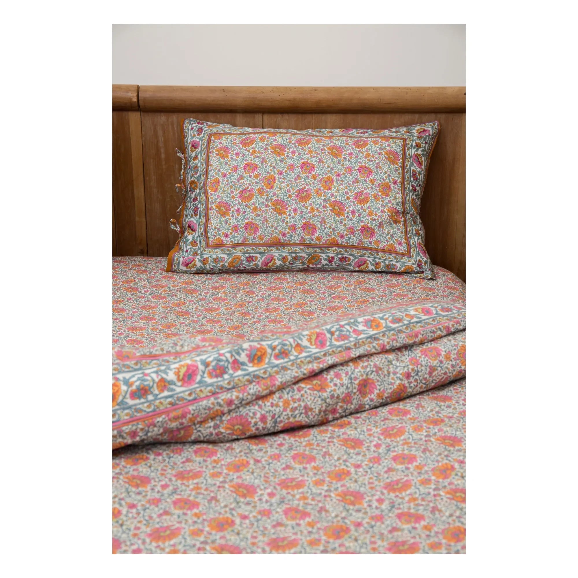 Louise Misha - Organic Cotton Noemie Duvet Cover | Orange