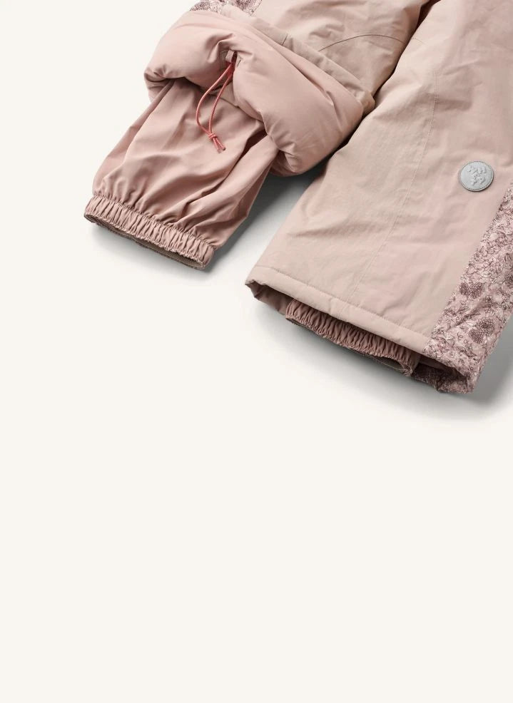 Wheat - Melte Fleurs Ski Suit Made from Recycled Fibers | Light Pink