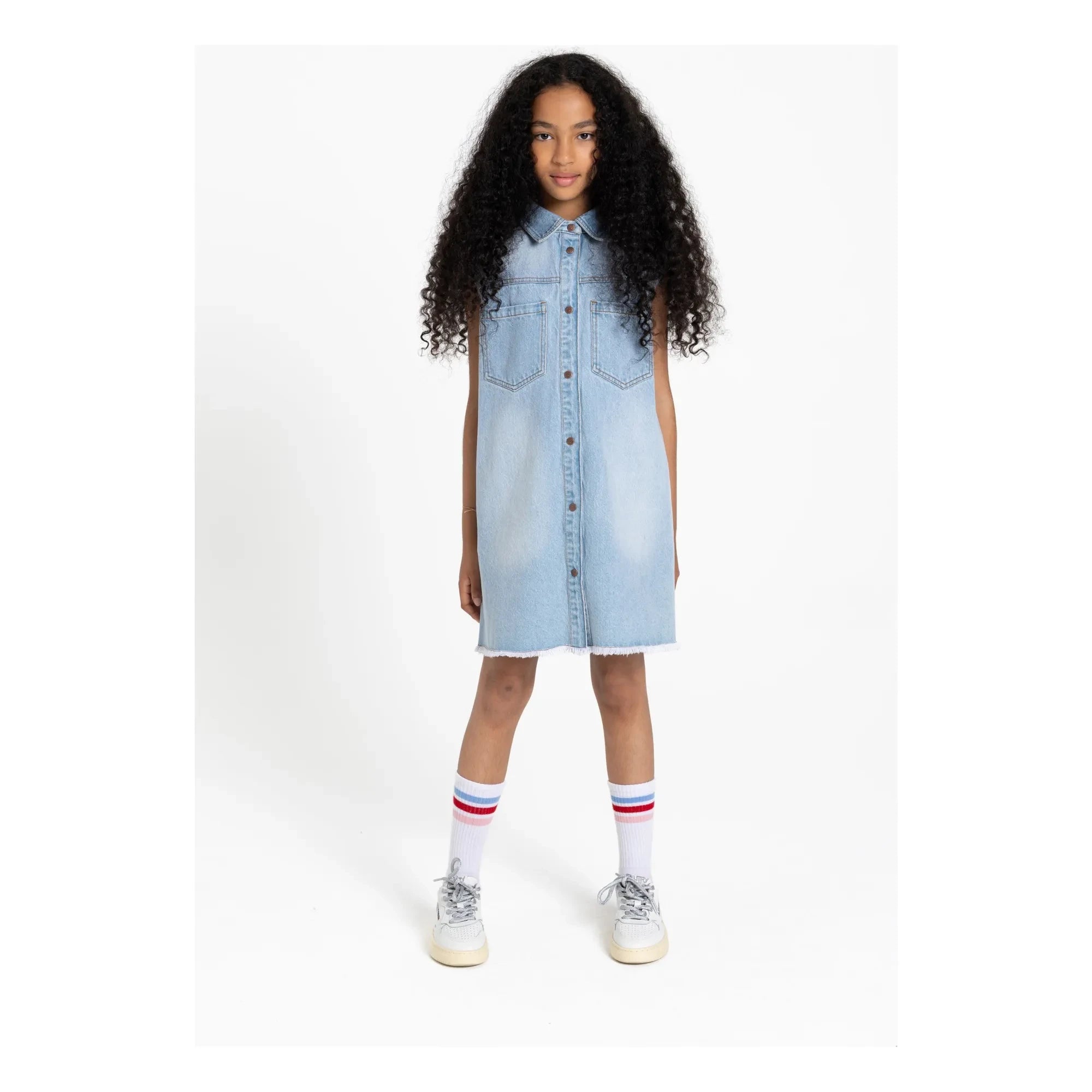 Finger in the nose - Isla Sleeveless Denim Dress | Blue