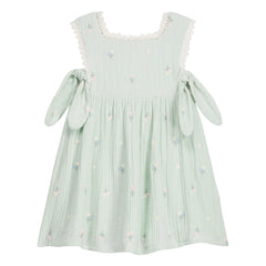 Louise Misha - Aloisa Fleurie Pinafore Dress | Almond Green