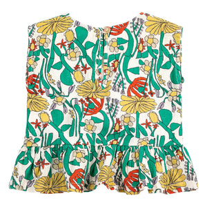 Bobo Choses - Organic Cotton Flower Top | Ecru