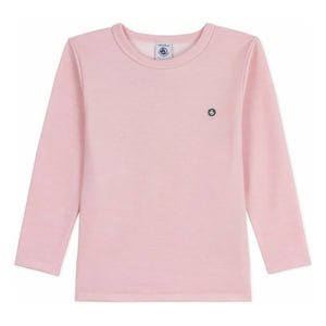 Petit Bateau - Uni Logo Yün Tişört | Pembe