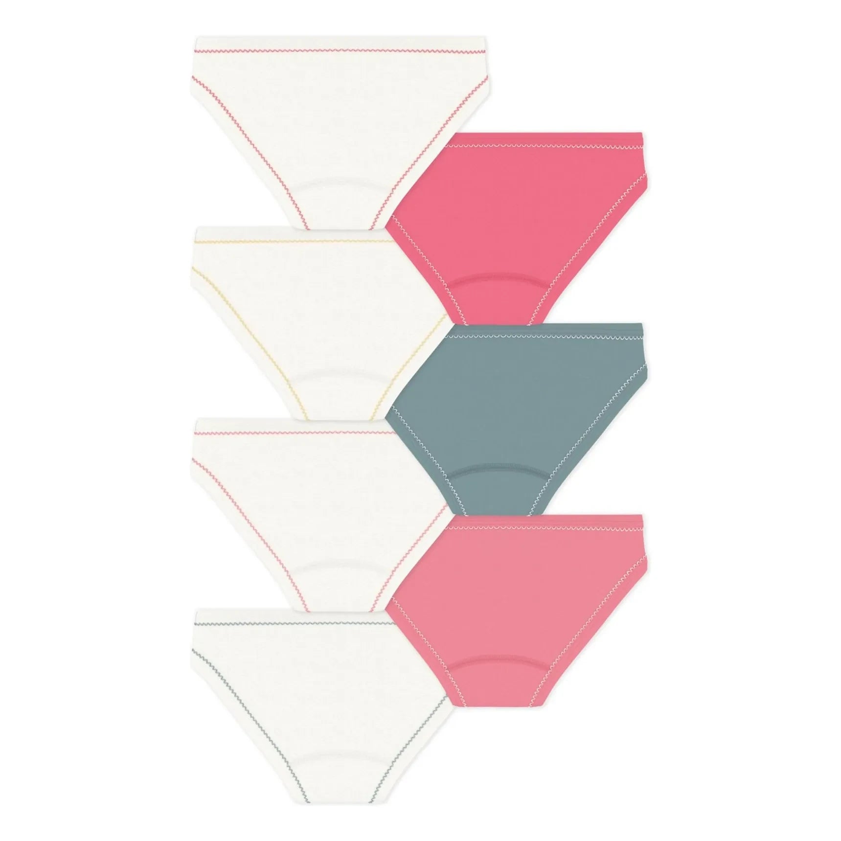 Petit Bateau - 7-Pack Straight Panties | Coral