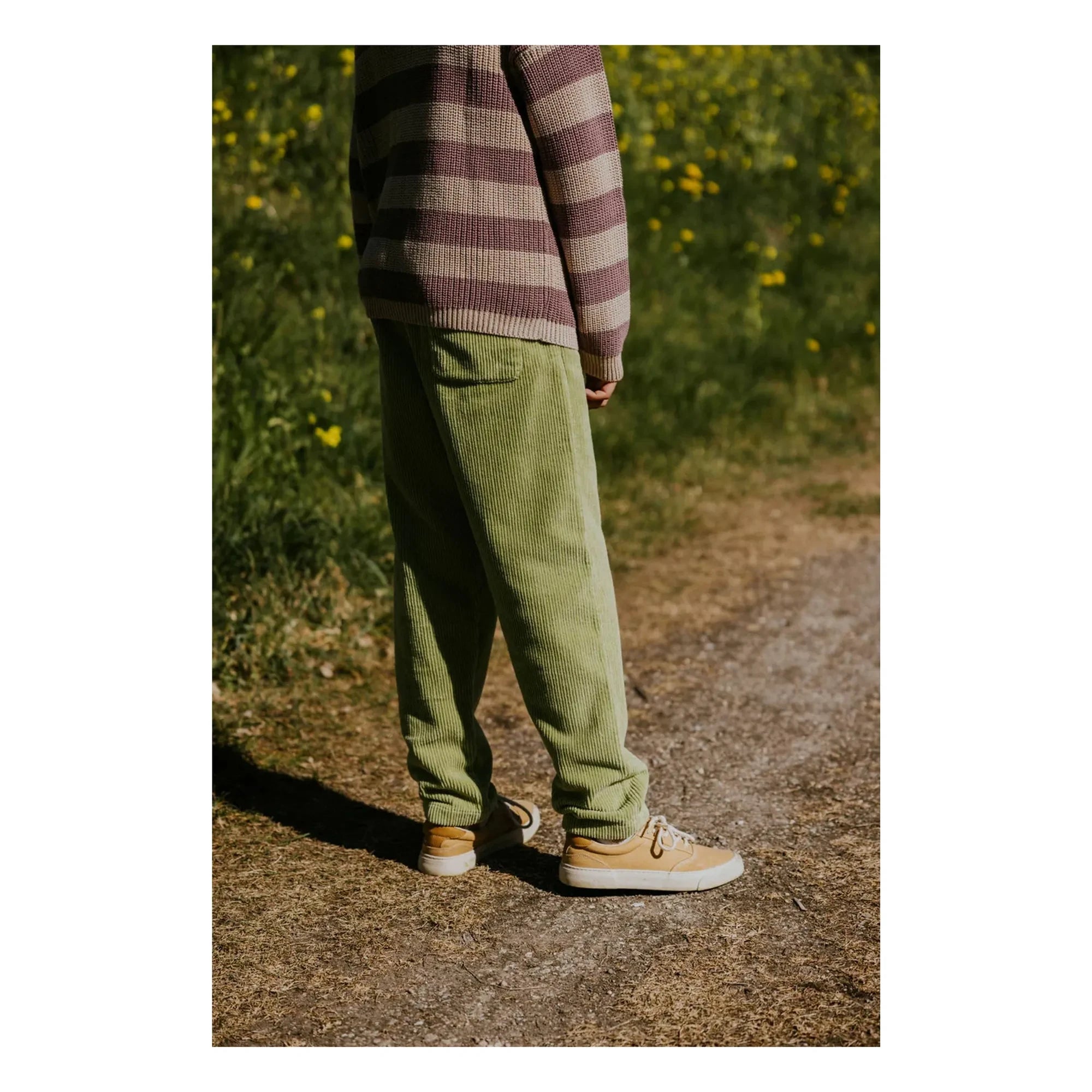Yuki - Organic velvet pants | Olive
